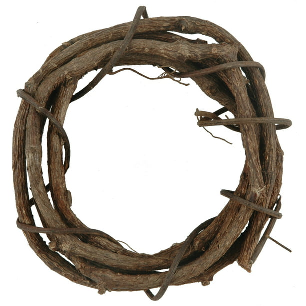PEPPERLONELY 1 PC Natural Grapevine Wreath 12 Inch 
